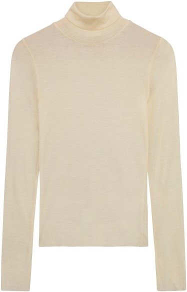Thumbnail - KnowledgeCotton Apparel - Women's Wool L/S Roll Neck - Wollpullover Gr L beige