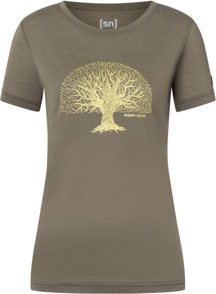 super.natural - Women's Tree of Knowledge Tee - Merinoshirt Gr XS grau