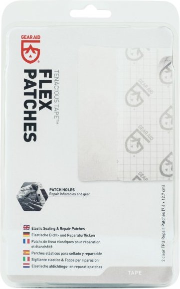 GearAid - Tenacious Tape Flex Patches Gr 2 Stück clear