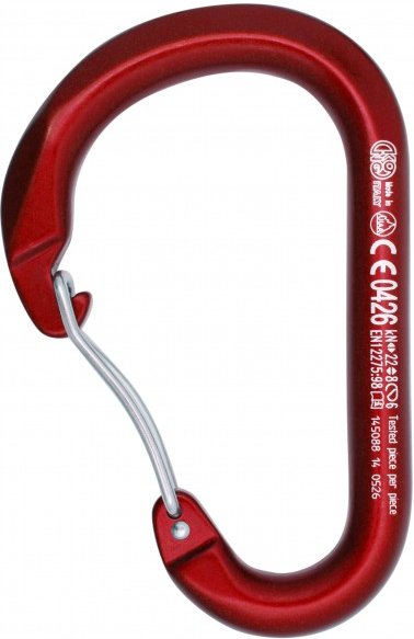Kong - Paddle Wire Bent Gate - Schnappkarabiner rot