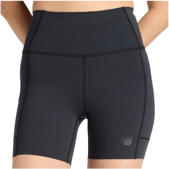 New Balance - Women's Sleek Storage Race Short 6'' - Laufshorts Gr L schwarz