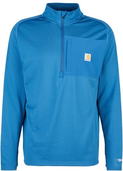 Carhartt - Mock Neck Half-Zip T-Shirt - Longsleeve Gr XL blau