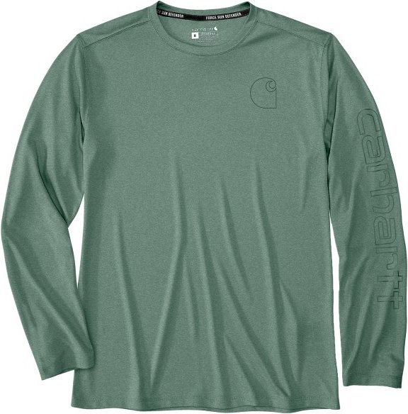 Carhartt - Force Sun Defender Relaxed L/S Logo - Longsleeve Gr XL türkis