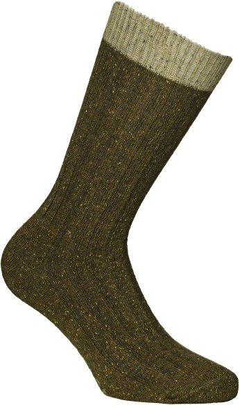 Thumbnail - Alpacasocks&Co - Merino Silk Rib Crew - Multifunktionssocken Gr 36-39 oliv