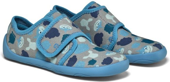 Affenzahn - Kid's Hausschuh Baumwolle Movy - Hüttenschuhe Gr 29 blau