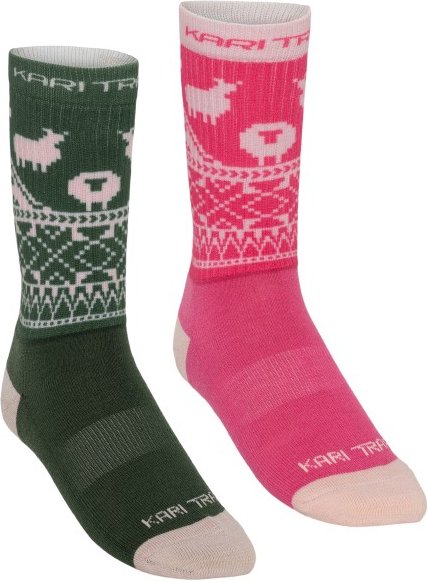 Kari Traa - Women's Puffin Sock 2 Pack - Merinosocken Gr 40/41 rosa