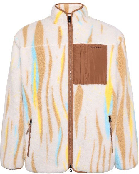 KnowledgeCotton Apparel - Loose Fit Northern Lights Fleece - Fleecejacke Gr XL beige