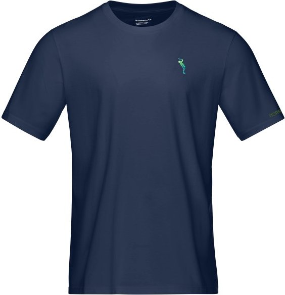 Norrøna - /29 Cotton Activity Embroidery - T-Shirt Gr L blau