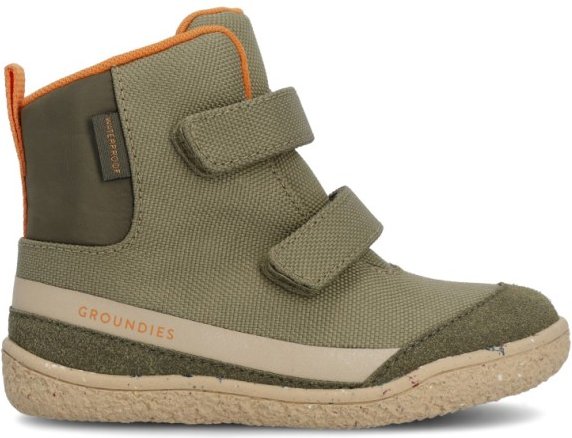 Groundies - Kid's Ottawa - Barfußschuhe Gr 28 khaki /orange