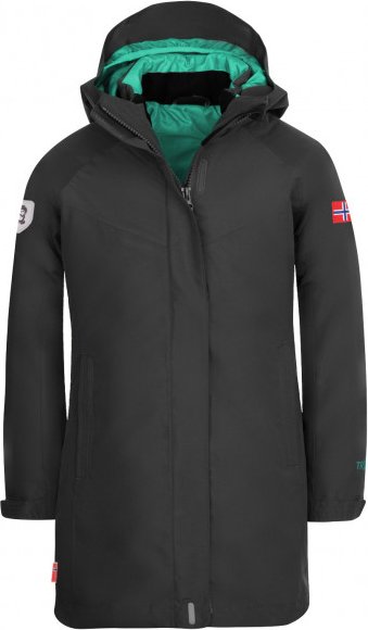 Trollkids - Girl's Senja 3in1 Coat - Mantel Gr 128 schwarz
