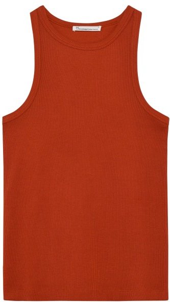KnowledgeCotton Apparel - Women's Racer Rib Top - Top Gr XL rot