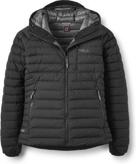 Rab - Women's Microlight Windstopper Hoody - Daunenjacke Gr 44 schwarz/grau