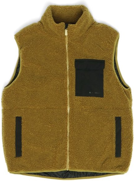 Thumbnail - Mazine - Padded Sherpa Vest - Fleeceweste Gr S braun