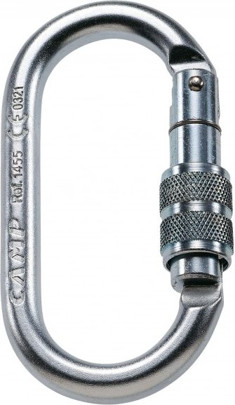 C.A.M.P. - Oval Pro Lock - Stahlkarabiner grau