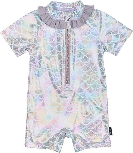 Thumbnail - Mikk-Line - Kid's UV Suit Frill Recycled AOP - Lycra Gr 122/128 - 7-8 Years grau