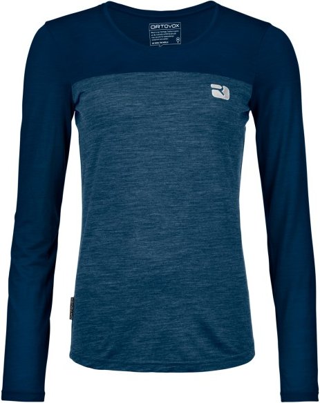 Ortovox - Women's 150 Cool Logo L/S - Merinoshirt Gr XL blau
