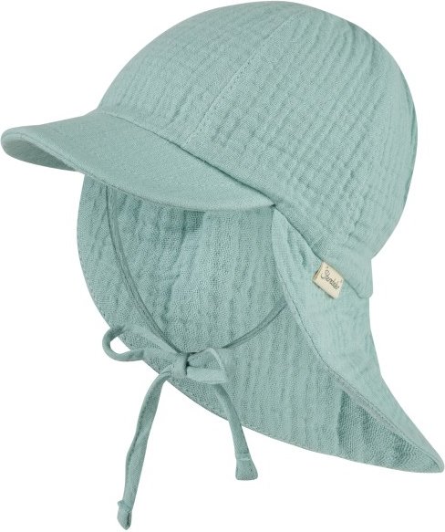 Sterntaler - Kid's Schirmmütze Nacken Musselin Bindeband - Cap Gr 47 cm türkis