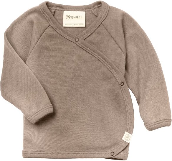 Engel - Baby-Wickelshirt - Merinolongsleeve Gr 62/68 braun