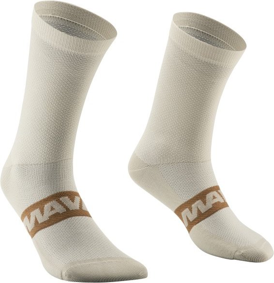 Mavic - Essential Mid Socks - Radsocken Gr 39-42 grau/beige