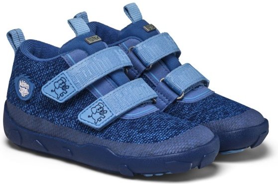 Thumbnail - Affenzahn - Kid's Knit Happy - Freizeitschuhe Gr 32 elephant /blau