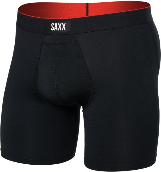 Thumbnail - Saxx - Multi-Sport Mesh Boxer Brief Fly - Kunstfaserunterwäsche Gr S schwarz