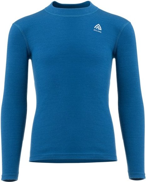 Thumbnail - Aclima - Kid's Warmwool Crewneck - Merinounterwäsche Gr 140 blau