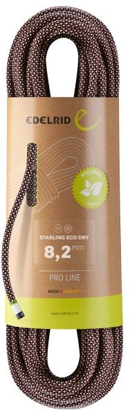 Edelrid - Starling Eco Dry 8,2 - Halbseil Gr 60 m braun