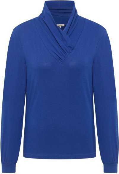 Tranquillo - Women's Jersey-Shirt mit Kragen - Longsleeve Gr L blau