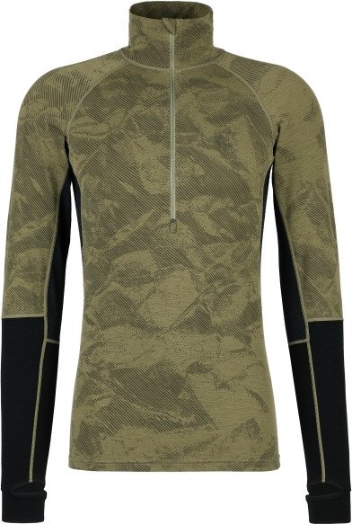Stoic - MerinoMesh150 SadjemSt. L/S Half Zip - Merinounterwäsche Gr L oliv