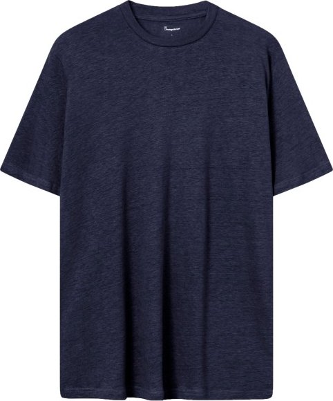 KnowledgeCotton Apparel - Linen T-Shirt - T-Shirt Gr L blau