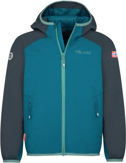 Trollkids - Kid's Halsafjord Jacket - Kunstfaserjacke Gr 92 türkis/blau