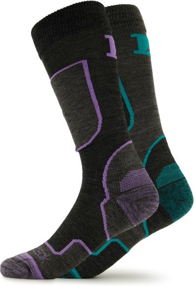 Heber Peak - CedarHe. Ski Socks 2-Pack - Skisocken Gr 46-48 schwarz