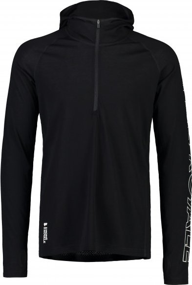Mons Royale - Temple Merino Air-Con Hood - Merinoshirt Gr M schwarz