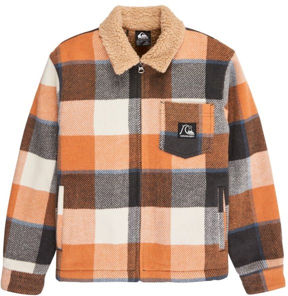 Quiksilver - Kid's DNA Sherpa Harrington Jacket - Freizeitjacke Gr XL - 16 Years braun