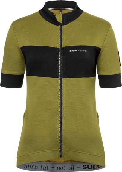 super.natural - Women's Grava Jersey - Radtrikot Gr XL oliv