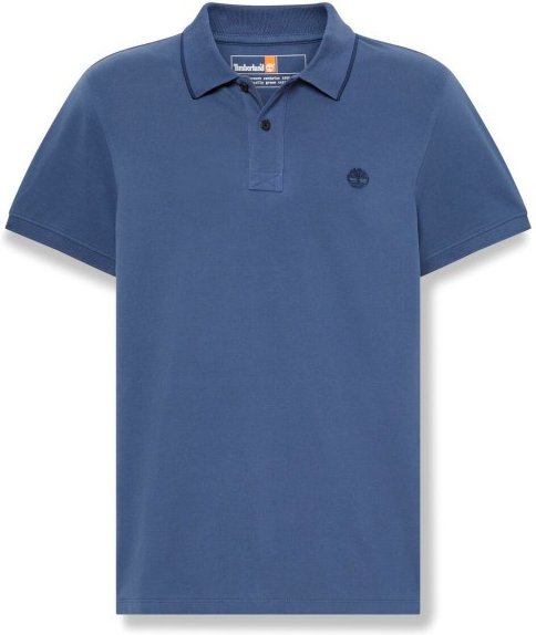 Timberland - Millers River Printed Neck S/S Polo - Polo-Shirt Gr S blau