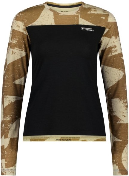 Mons Royale - Women's Diversion Merino Bike Jersey L/S - Radtrikot Gr L schwarz
