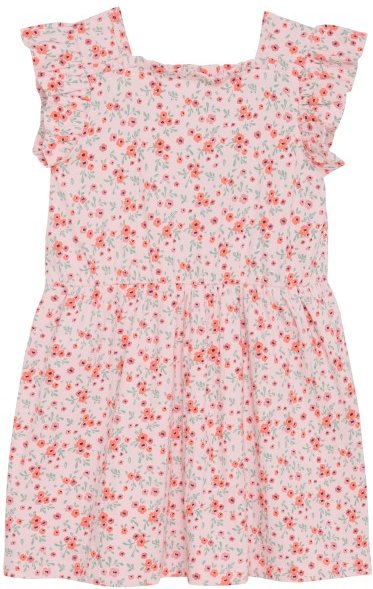 Minymo - Kid's Dress S/S AOP Frills - Kleid Gr 98 rosa