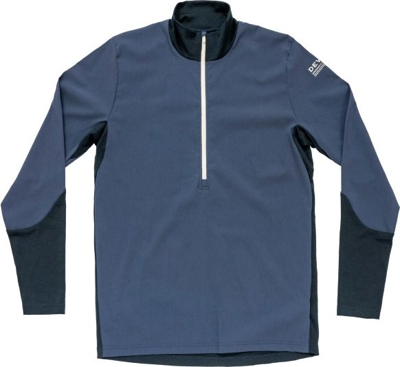Thumbnail - Devold - Endurance Merino Cover Zip - Merinoshirt Gr L blau