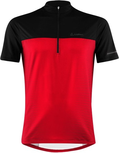 Löffler - Bike Shirt Half-Zip Glow - Radtrikot Gr 58 rot