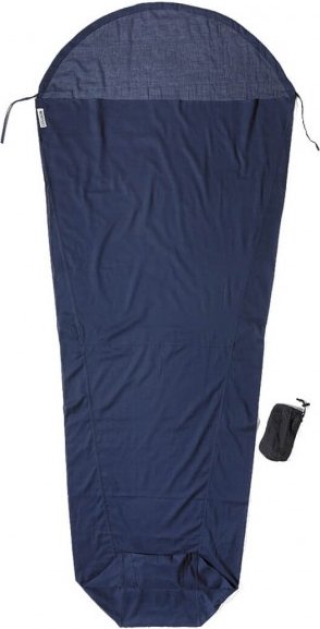 Cocoon - MummyLiner Egyptian Cotton - Reiseschlafsack Gr 210 x 90/56 cm blau