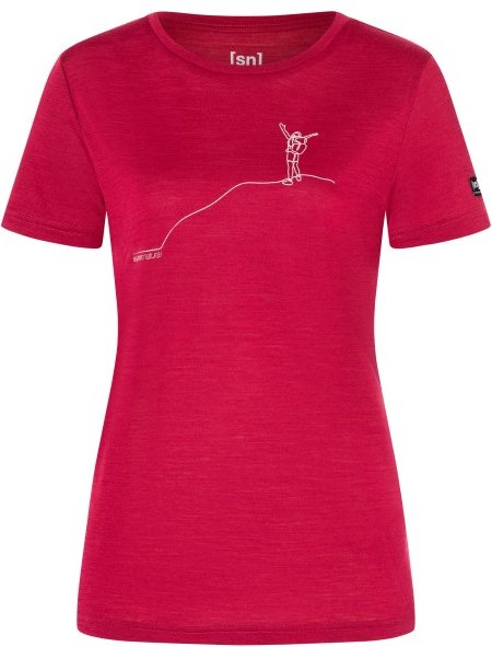 super.natural - Women's Gipfelglück Tee - Merinoshirt Gr XS rosa