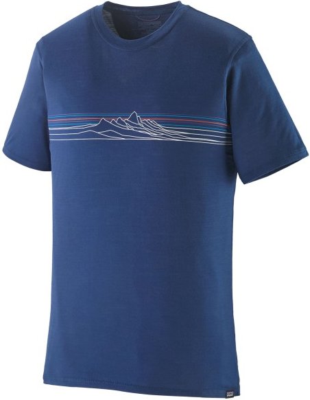 Patagonia - Cap Cool Merino Graphic Shirt - Merinoshirt Gr L blau
