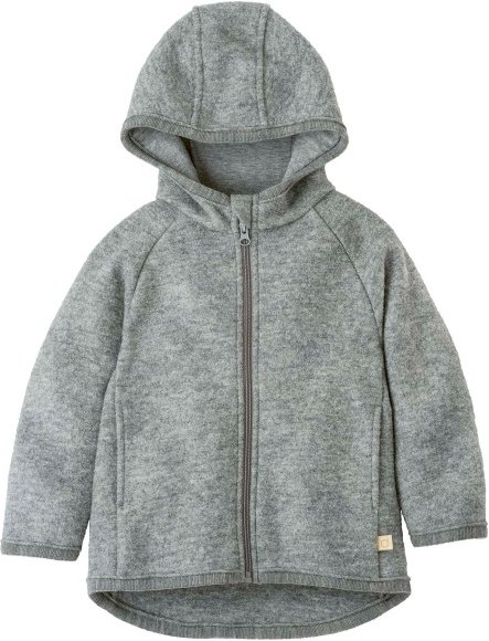 disana - Kid's Walk-Jacke Zipp - Wolljacke Gr 74/80 grau