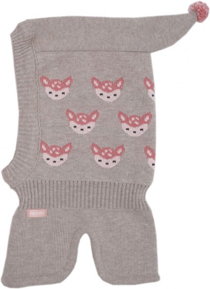 maximo - Mini Girl-Schlupfmütze Reh - Mütze Gr 49-51 cm grau