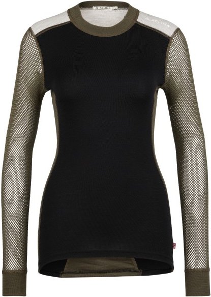 Aclima - Women's Woolnet Hybrid Crewneck - Merinounterwäsche Gr M schwarz