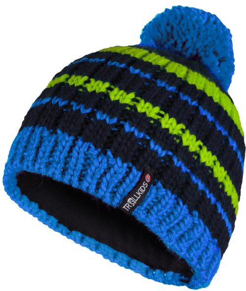 Trollkids - Kid's Hafjell Bobble Cap - Mütze Gr 52-56 cm - 6-12 Years blau
