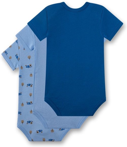 Thumbnail - Sanetta - Kid's Set Body 1/2 324952 3-Pack - Alltagsunterwäsche Gr 98 blau