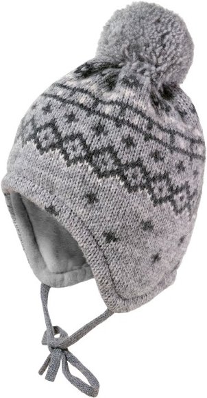 maximo - Kid's Mini-Mütze Jacquard Norweger - Mütze Gr 45-47 cm grau