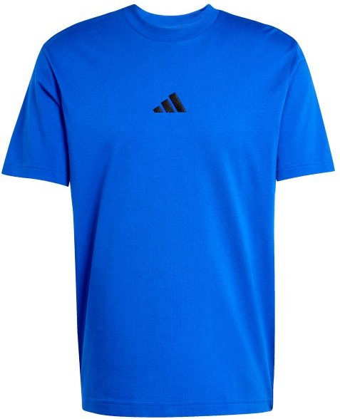 adidas - Essentials Small Logo Single Jersey Tee - T-Shirt Gr M blau